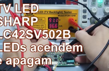 TV LED Sharp LC42SV502B LEDs acendem e apagam