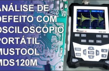 Análise de defeito com osciloscópio portátil Mustool MDS120M